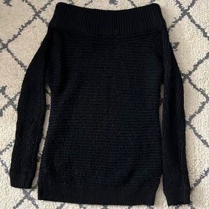 Black off the shoulder sweater